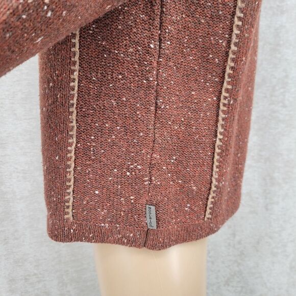 Woolrich Brown Cinnamon Heather Half Zip Sweater Women's Medium Wool Blend - Picture 5 of 11